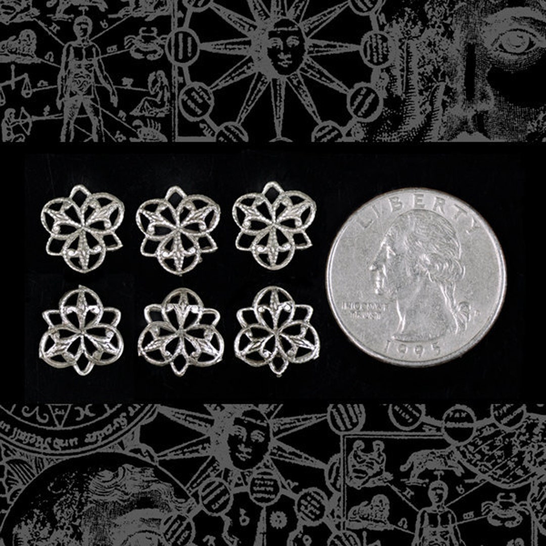 三つ葉のクローバー シルバーコネクター装飾 6個セット*S-3C02 - Etsy 日本