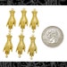 Raw Brass Hand Connectors - Set of Six  XXX  *B-2C15 