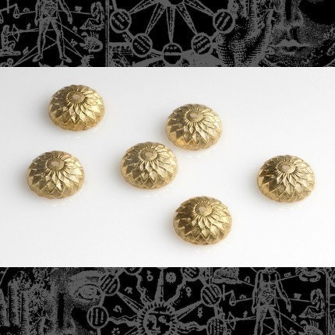 Raw Brass Acorn Bead Caps Set of 12 BBC01 Etsy