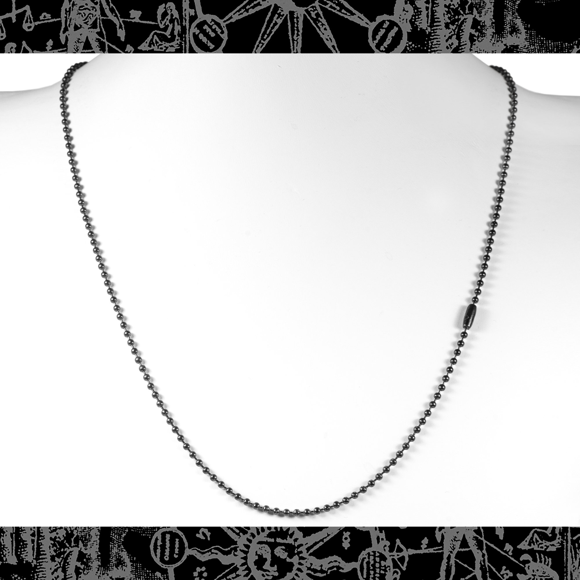 Black Ball Chain Necklace Black Plated Stainless Ball Chain Etsy Canada