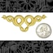 Double Snake Raw Brass Centerpiece Brass Stamping  XXX  *B-P24 