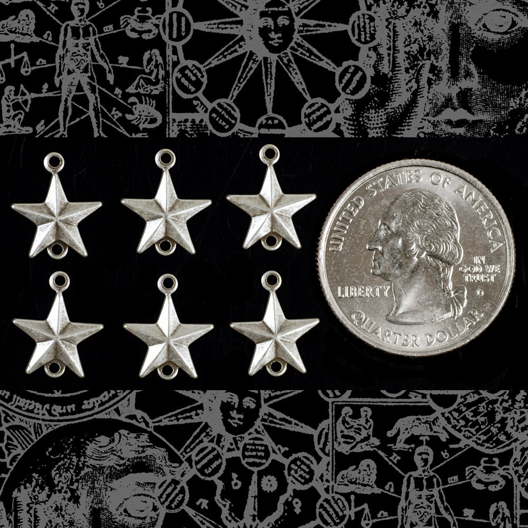 Silver Plated Brass Star Connectors, Set of Six - XXX - *S-2C66 - Etsy