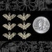 Six Silver Plated Bat Charms  XXX  *S-C12 