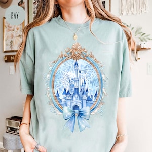 Chemise coquette rétro château Disneyworld, chemise Disneyworld, chemise voyage fille Disney, chemise femme Disney, chemise coquette rose Disney