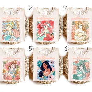 Disney Princess Coquette Bow Shirt, Princess Matching T-shirt, Disney Girl Trip Tee, Cinderella Ariel Shirt, Belle Tiana Rapunzel Sweatshirt