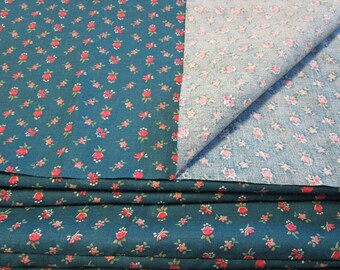 Dark Blue Blender Washart Blue and Teal Watercolor Cotton Quilting Fabric by MM Fab Half Yard