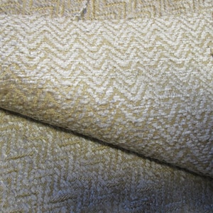 Light Gold Chenille Woven Heavy Fabric, 54&quot; wide,  BTY
