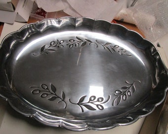 Vintage Lenox Metalware Called "En Provence" 3 piece Chip and Dip set