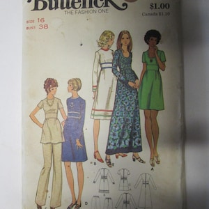 Vintage Butterick Dress Patterns, choice of 4, used