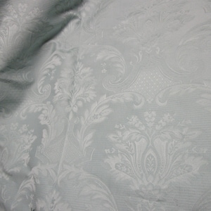 Light Blue Light weight polyester Jacquard floral print Fabric, BTY