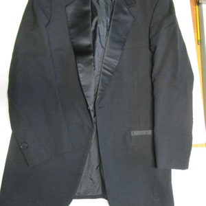 Vintage Black Tuxedo Jacket, Size 42L Pierre Cardin