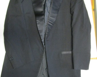 Vintage Black Tuxedo Jacket, Size 42L Pierre Cardin