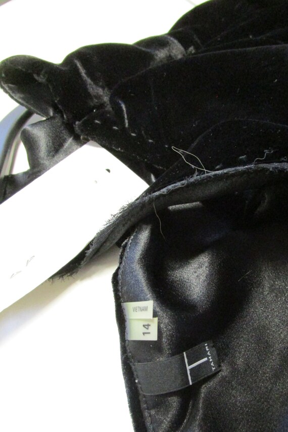 Black Velvet Tahari Short dress Midriff fit Size … - image 3