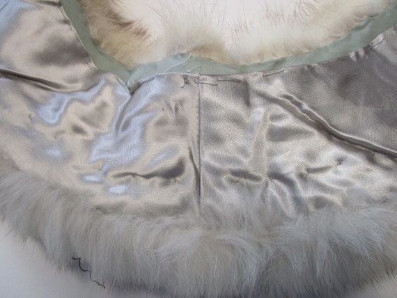 Vintage Fur collar, light fur satin backed, maybe… - image 6