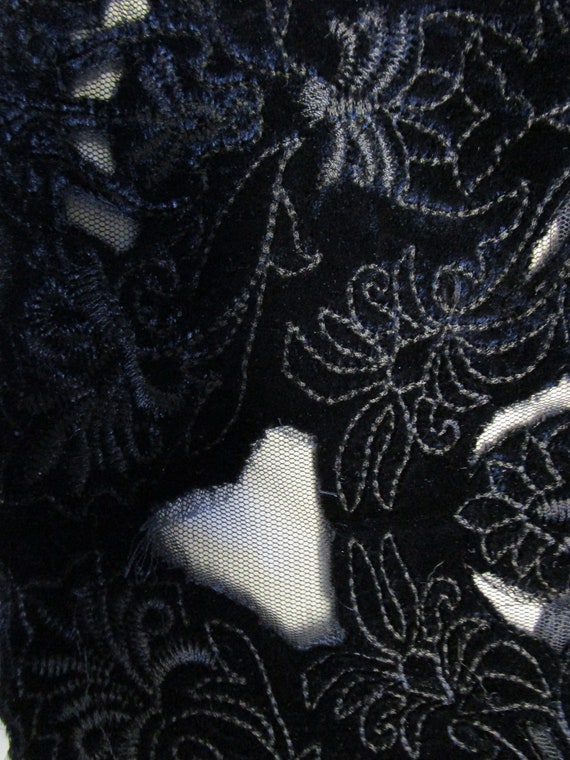 Black Velvet Tahari Short dress Midriff fit Size … - image 7