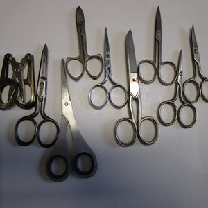 Vintage Scissors, Older styles, need Sharpening and Cleaning