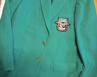 Vintage USF&G Classic Green Jacket,  80s, Chest 40"