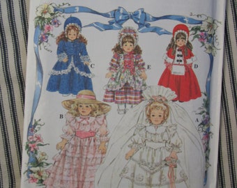 Vintage Simplicity 8766 18" Doll Pattern, Uncut, 1993