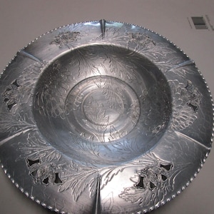 Vintage Formal Family Hammered Aluminum ware Serving Bowl, 1950s