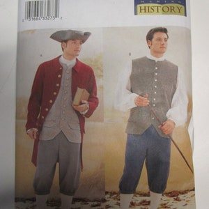 May include: A sewing pattern for making historical clothing. The pattern is for sizes 38, 40, and 42. The pattern is from Butterick and is called "Making History".
