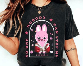Camiseta "Nadie puede detenerme", camiseta de rap de Changbin, camiseta de Dwaekki de Changbin, camiseta unisex de SKZ, regalo para fans del pop.
