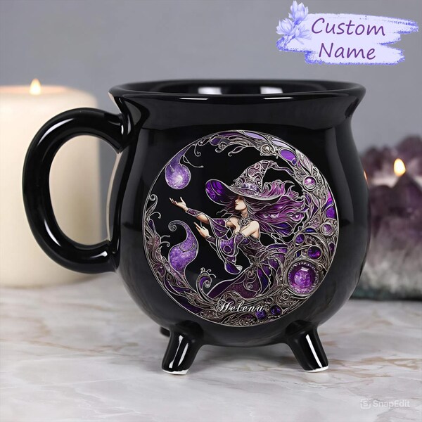 Personalized Witch Cauldron Brew Mug - Halloween Gift Idea For Witch Lover - Witch By Nature