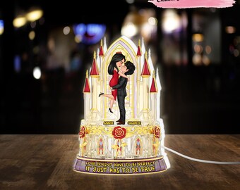 Personalized Couple Light Box - Love Doesn't Have To Be Perfect, Acrylic Romantic, Valentines Day Gift, Anniversary Gift, Lovers LED Decor