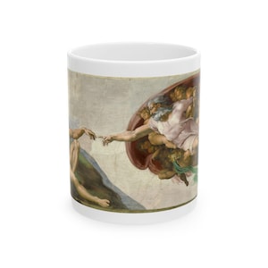 Ceramic Mug　The Creation of Adam by Michelangelo 1508-1512