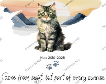 Personalized Watercolor Pet Loss Memorial Poster With Pet Name And Breed, Digital Pet Remembrance Wall Art Gift For Dog and Cat Lovers