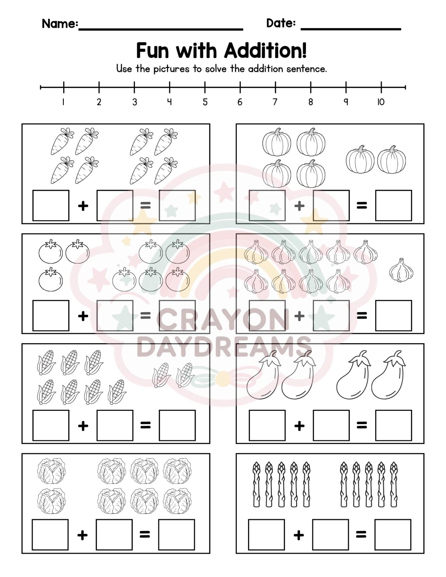 25 Themed Number Writing & Addition Pages | Preschool Math Independent ...