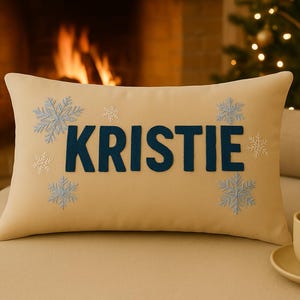 Custom Punch Needle Pillow Cover: Personalized Embroidered Cotton Cushion
