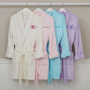 Personalized Fleece Robe: Embroidered Soft Plush Loungewear