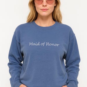 Custom Embroidered Comfort Colors Sweatshirt: Personalized Text & Logo