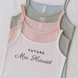 Custom Embroidered Bella+Canvas Tank Top: Personalized Bridal, Bachelorette Gift