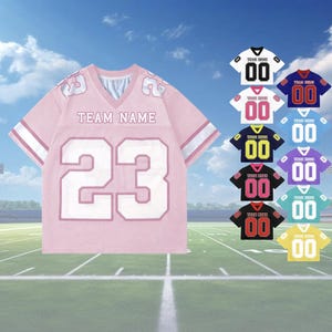 Custom Embroidered Football Jersey: Personalized Team Uniform, Gift for Fans