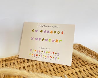 The family is growing - pregnancy announcement game - card to fill in