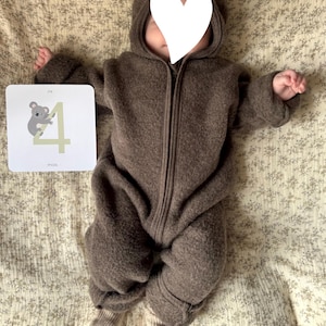 Cartes étapes bébé, première année, animaux