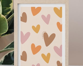 Art print “true love”: colorful children's room decoration