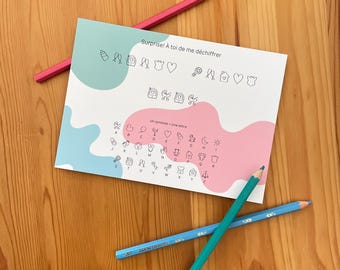 Auntie - pregnancy announcement game - card to fill in