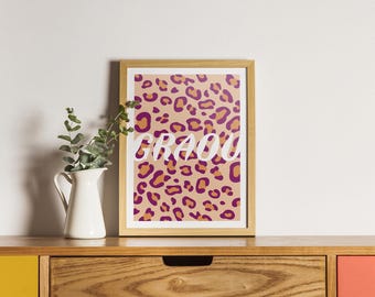 Leopard print poster: "Graou"
