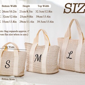 Gepersonaliseerde stro strandtassen, aangepaste strandtas, draagtas stro naam, cadeautasje bruidsmeisje, cadeauzakjes vrijgezellenfeest, jute draagtas, trouwbedankjes afbeelding 7