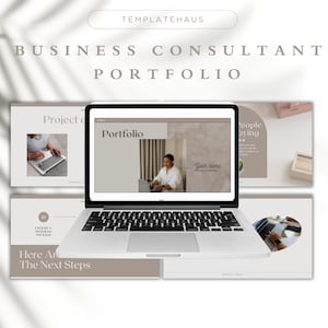 Consultant Portfolio Template: Editable Canva Business Portfolio (Digital Download)