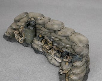 1/35 Resin Sandbag Trench Military Diorama Bunker Wall Handmade Painted or Unpainted