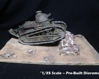 Renault FT-17 1/35 Diorama – Turkish Army 1927 Training Scene, Pre-Built Display