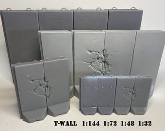 Full Diorama Set: Authentic Stone-Composite Bremer T-Walls - Modern Military Series (6 Pcs)