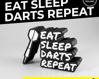 Uchwyt na lotki Eat Sleep Repeat Holder, 3 zestawy, do montażu na ścianie, prezent