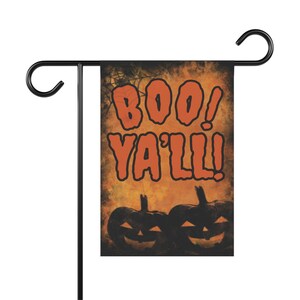 Boo Ya&#39;ll ! Halloween Garden Banner - Spooky Outdoor Decor for Fall, Yard Sign, Halloween Party Decor, Trick or Treat Display