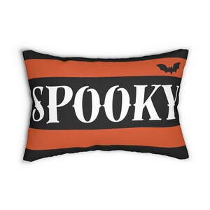 Halloween Lumbar Pillow: Spooky Pumpkin Home Decor