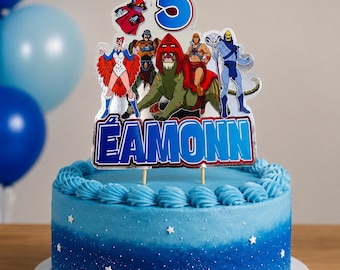 Personalised Cake | Cupcake Toppers, He-Man themed, Kids Custom Birthday Party | DIY