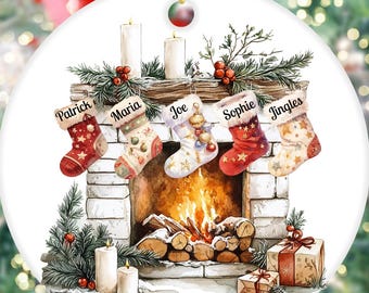 Personalised Family Christmas Tree Decoration | Custom Name Acrylic Bauble